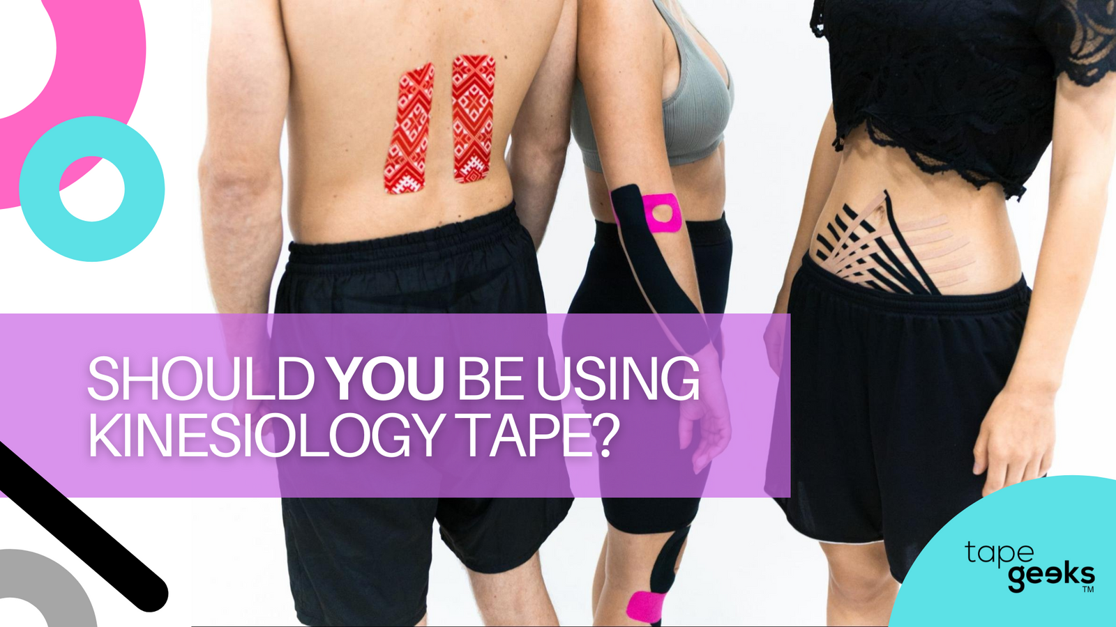 Who should NOT use kinesiology tape — contraindications and precautions banner