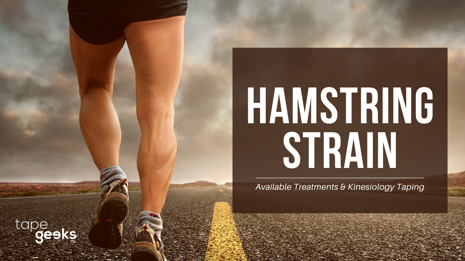 Kinesiology tape applied to hamstring — how to tape hamstring strain with KT tape