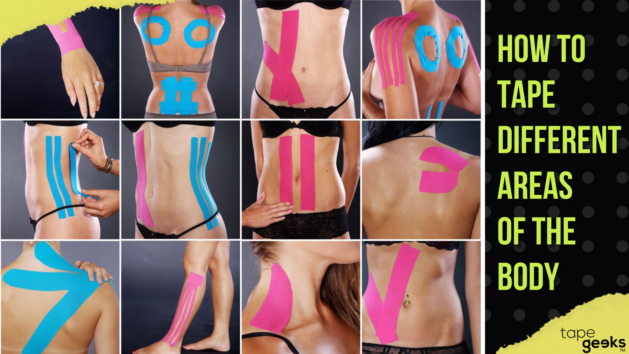 How to apply kinesiology tape on different areas of the body