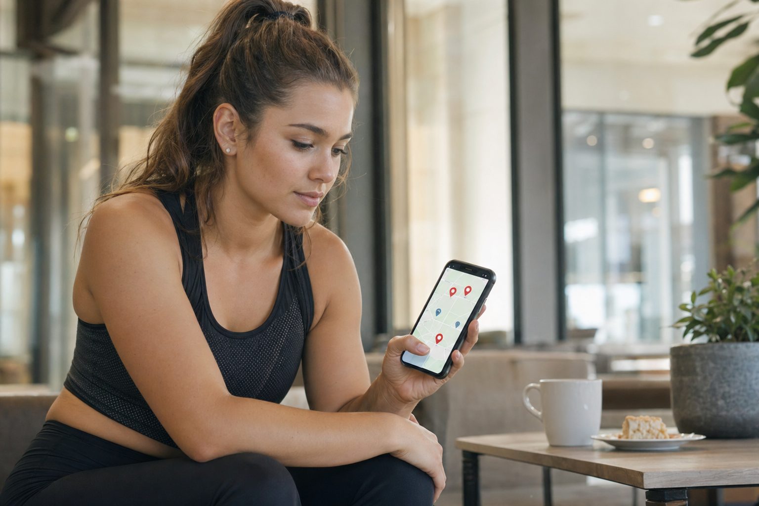 Athlete using smartphone to find nearby sports clinic — TapeGeeks SportClinicFinder