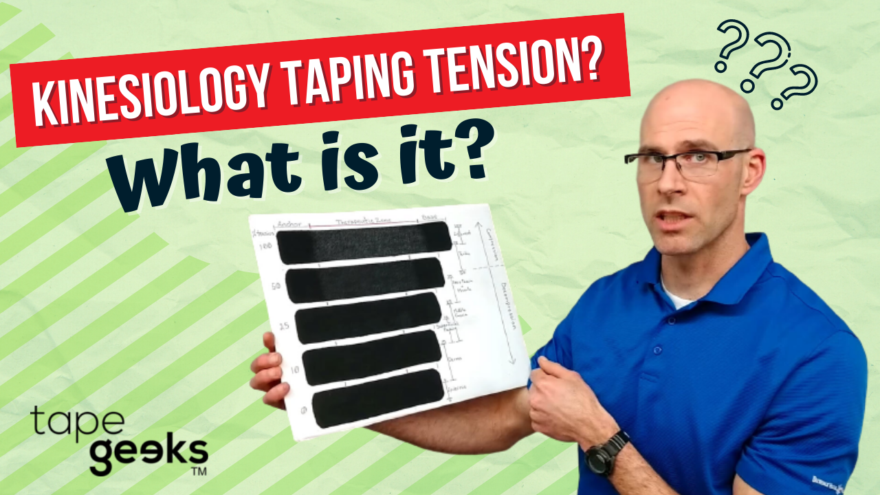 How to apply tension to kinesiology tapes