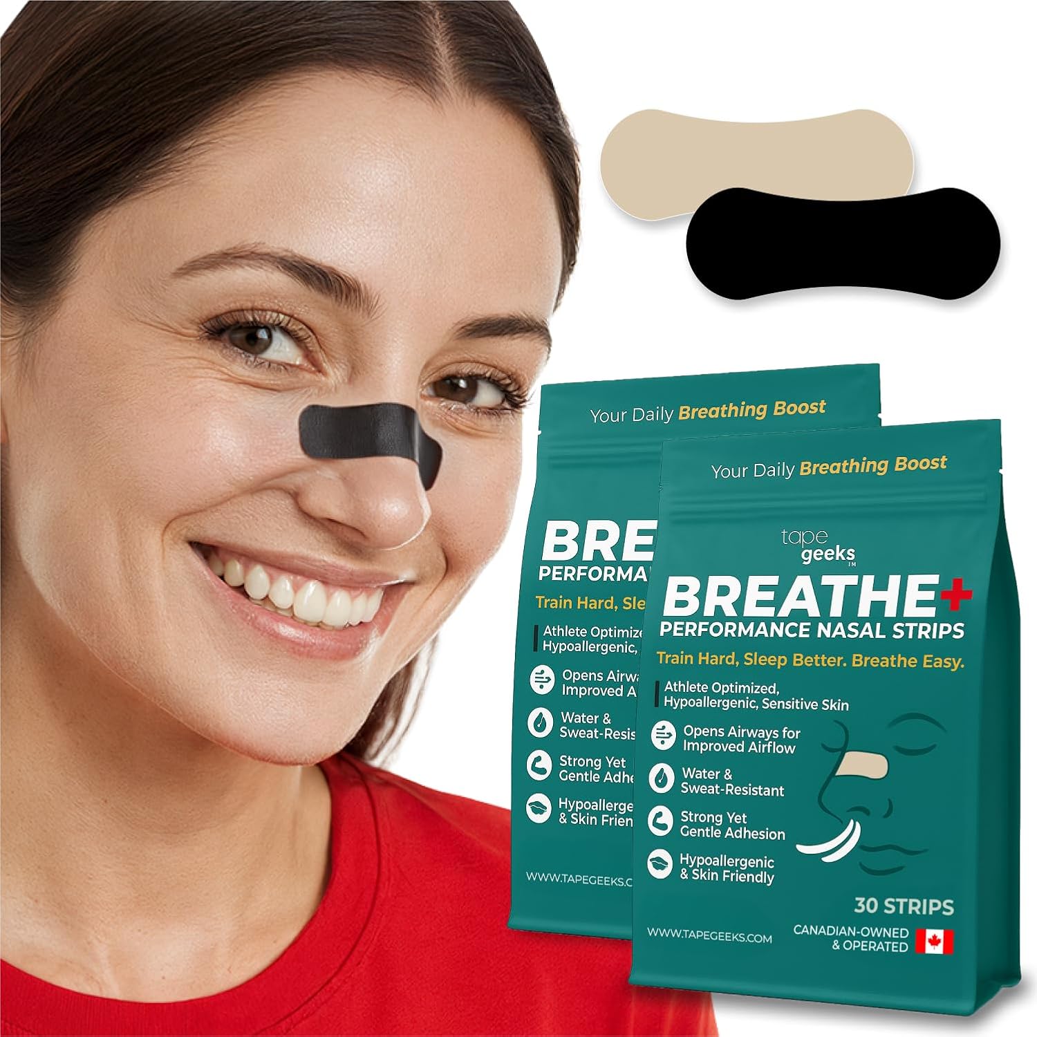 TG Nasal Strips – 2 Pack for Better Breathing | Anti-Snore, Congestion Relief