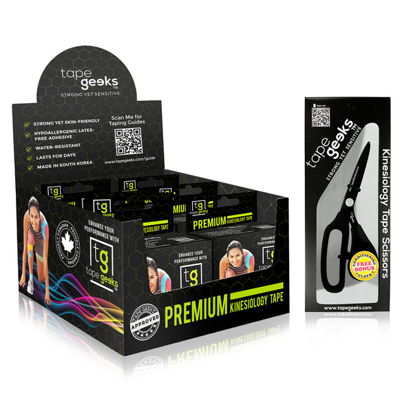 Kinesiology Tape | Offical Athletic Tape of Crossfit | 10 Pre-Cut and  Continuous | Premium & Elasitc | Made for Athlete Recovery | 20 Strips (10