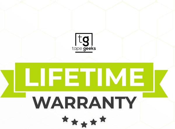 TapeGeeks kinesiology tape scissors bundle comes with a lifetime warranty for peace of mind and lasting quality.