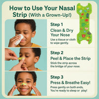 tapegeeks kids nasal strip application steps how-to-use breathe-plus congestion-relief tutorial